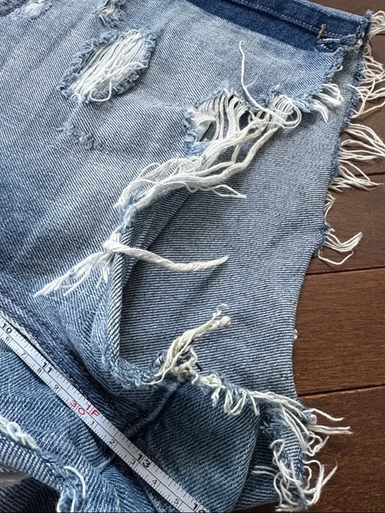 Pistola Denim Shorts Nova Size 29 High Rise Relaxed Distressed Cutoff Festival - Picture 11 of 14